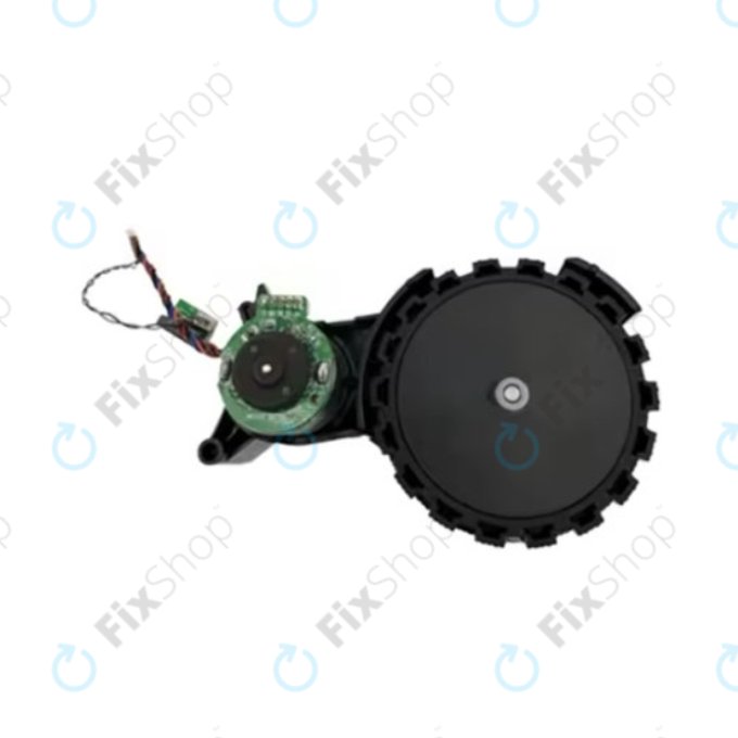 Колело с мотор ляво за Xiaomi Robot Vacuum X10, Dreame Z10 Pro, L10 Plus, D10 Plus, Black, Черен