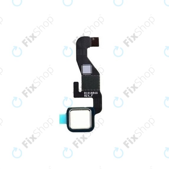 Начален бутон с сензор за пръстов отпечатък за Motorola Moto Z XT1650, бял, White