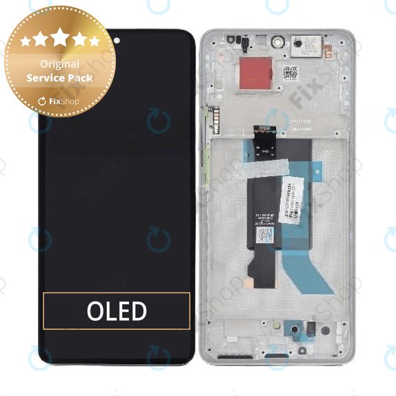 Дисплей за Xiaomi Poco X7 24095PCADG, Silver, Тъчскрийн с рамка, 5600030O16P00 Genuine Service Pack