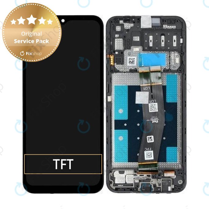 дисплей OLED за Samsung A14 A145R, Тъчскрийн без рамка, GH81-23541A, GH81-23540A, (Black), Genuine Service Pack