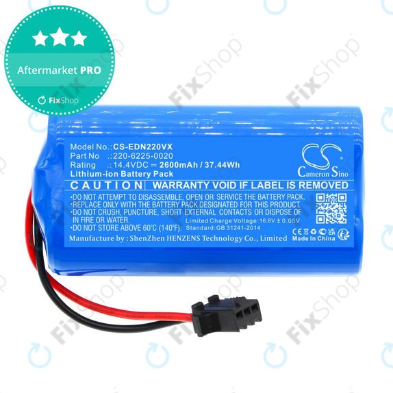 Батерия за Lenovo, Neebo, Prixton, Ecovacs, Ultenic, 2600mAh, Li-Ion, 14.4V, 220-6225-0020, HQ