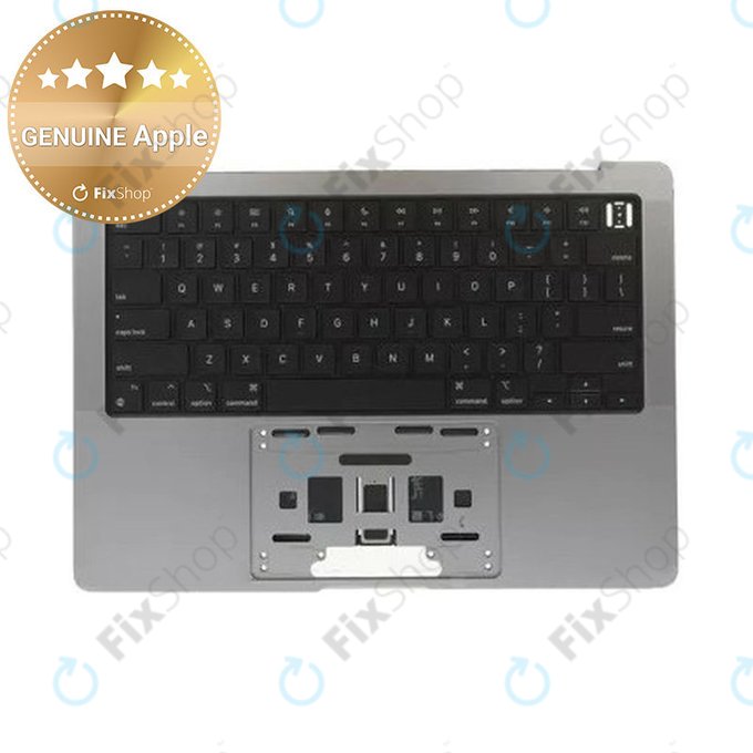 Горен корпус с клавиатура за MacBook Pro 14", A2442 (2021), A2779 (2023), с US клавиатура и батерия, Space Gray, 661-32210, Genuine Apple