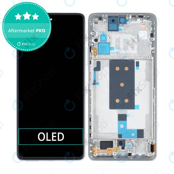 дисплей OLED за Xiaomi 11T 11T Pro, Тъчскрийн и рамка, Celestial Blue