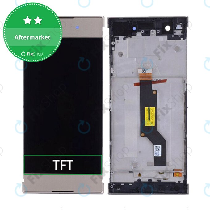 дисплей за Sony Xperia XA1 G3121, Тъчскрийн и рамка, Gold, TFT
