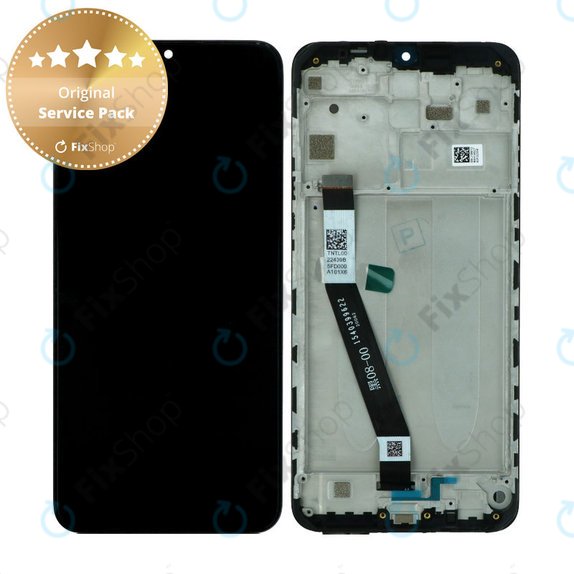 Дисплей за Xiaomi Redmi 9, Тъчскрийн с рамка, Black, 5600050J1900 Genuine Service Pack
