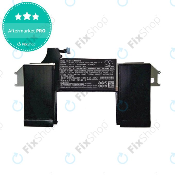 батерия за MacBook Air 13" A1932 (късно 2018 – средата на 2019), A2179 (2020), A1965, 4800mAh, HQ