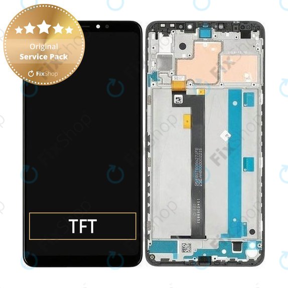 дисплей за Xiaomi Mi Max 3, Тъчскрийн и рамка, 560610042033, черен, Black, Genuine Service Pack