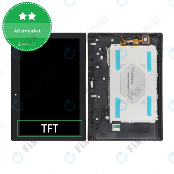 LCD дисплей за Lenovo TAB 2 A10-70, Тъчскрийн и рамка, черен, Black, TFT
