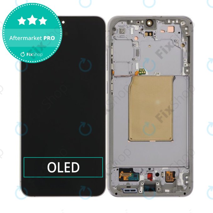 Дисплей OLED за Samsung S25 FE, Jetblack, Тъчскрийн с рамка