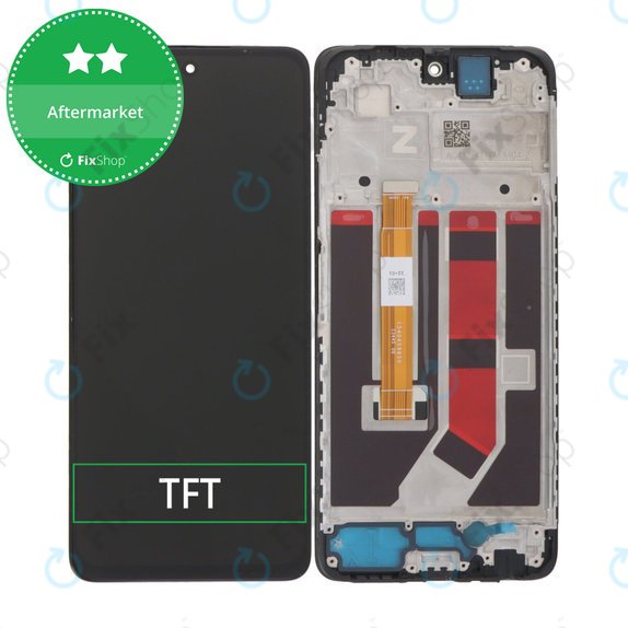 дисплей за Oppo A58 CPH2577, Тъчскрийн и рамка, черен, Black, TFT