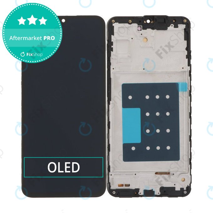 Дисплей OLED за Samsung A17 A176B, Black, Тъчскрийн с рамка