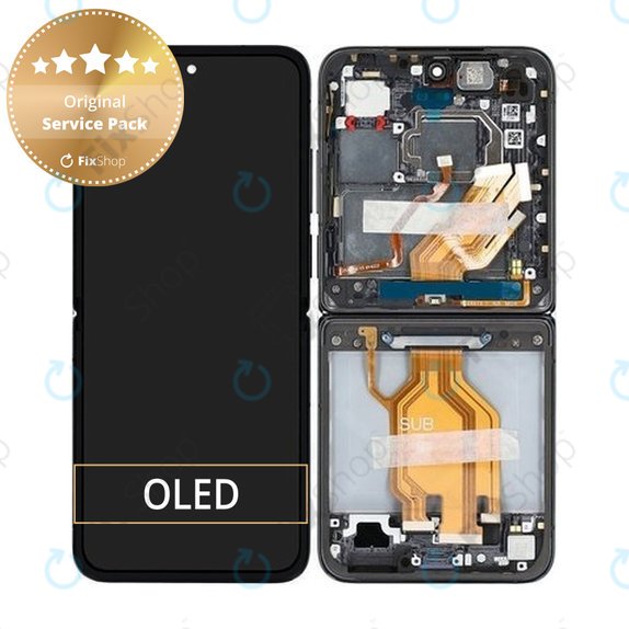 Дисплей за Xiaomi Mix Flip 2405CPX3DC, Black, Тъчскрийн с рамка, 560002000N800 Genuine Service Pack