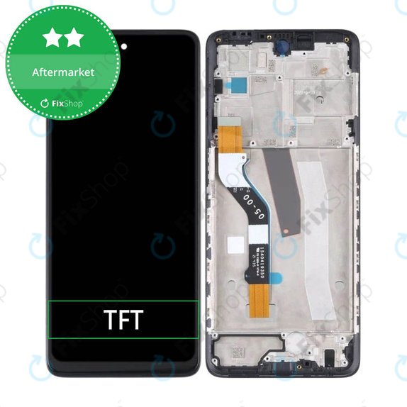 дисплей за Motorola Moto G51 XT2171, Тъчскрийн и рамка, черен, Black, TFT