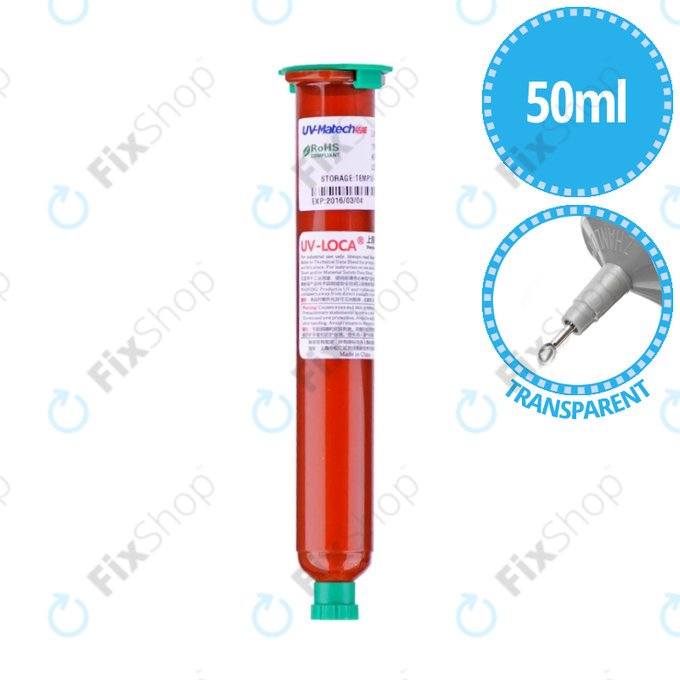 Лепило за залепване на сензорни екрани, 50мл, UV-Loca TP-2500F