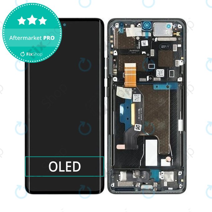 Дисплей OLED за Motorola Edge 50 Ultra, Forest Grey, Тъчскрийн с рамка