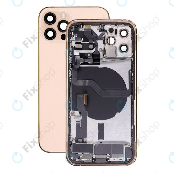 Заден калъф със малки части за iPhone 12 Pro, Злато, Gold