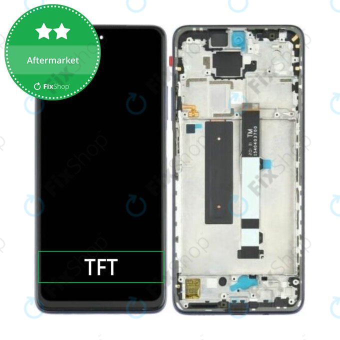 дисплей за Xiaomi Redmi Note 9 Pro 5G M2007J17C, Тъчскрийн и рамка, черен, Black, TFT