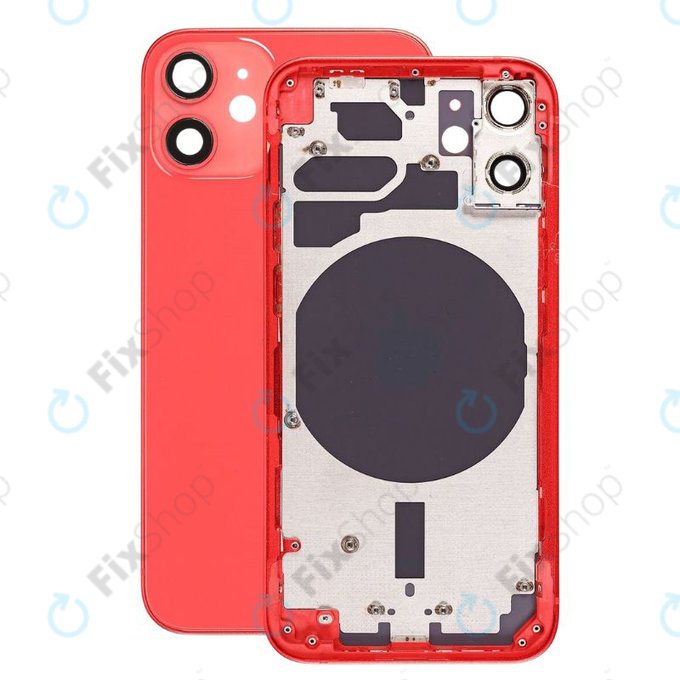 Заден калъф за iPhone 12 Mini, червен, Red
