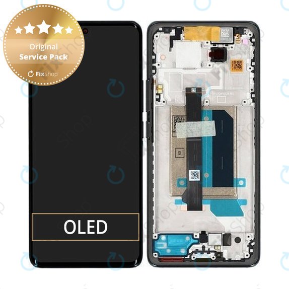 Дисплей за Xiaomi Redmi Note 14 Pro+ 5G , Midnight Black, Тъчскрийн с рамка, 5600190O16U00 Genuine Service Pack