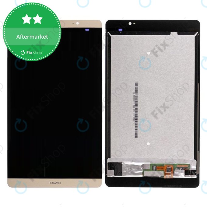 LCD дисплей за Huawei MediaPad M2 8.0, Тъчскрийн без рамка, златен, Gold, TFT