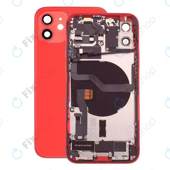Заден калъф със малки части за iPhone 12, червен, Red