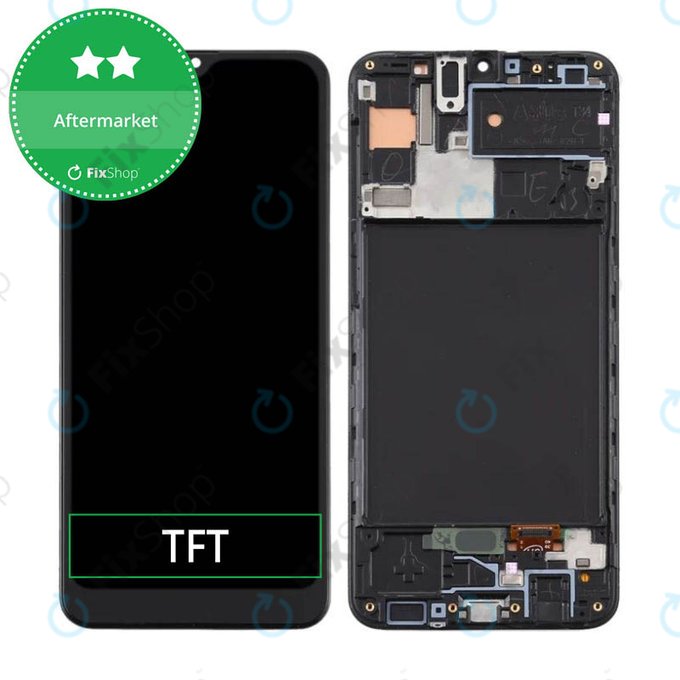 дисплей за Samsung A30s A307F, Тъчскрийн и рамка, Prism Crush Black, TFT