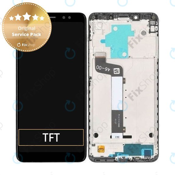 дисплей за Xiaomi Redmi Note 5 Pro, Тъчскрийн и рамка, 560610027033, черен, Black, Genuine Service Pack