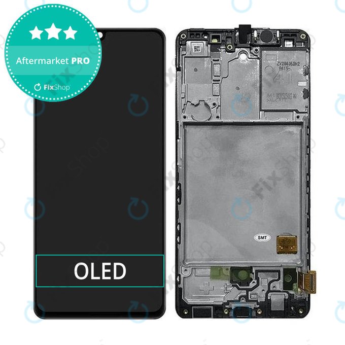 дисплей OLED за Samsung A41 A415F, Тъчскрийн и рамка, Prism Crush Black