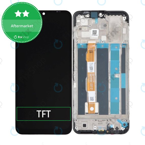 дисплей за Vivo Y16 V2204 V2214, Тъчскрийн и рамка, Stellar Black, TFT