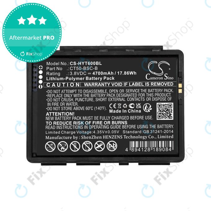 Батерия за Honeywell CT50, Dolphin CT60, 4700mAh, Li-Pol, 3.8V, CT50-BSC-B, HQ