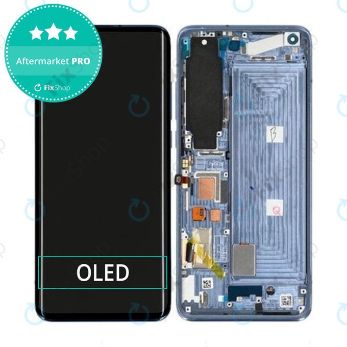 дисплей OLED за Xiaomi Mi 10, Тъчскрийн и рамка, Twilight Grey
