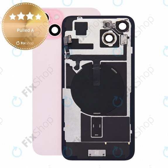 Стъкло на задния капак за iPhone 15 Plus, Pink, Pulled A