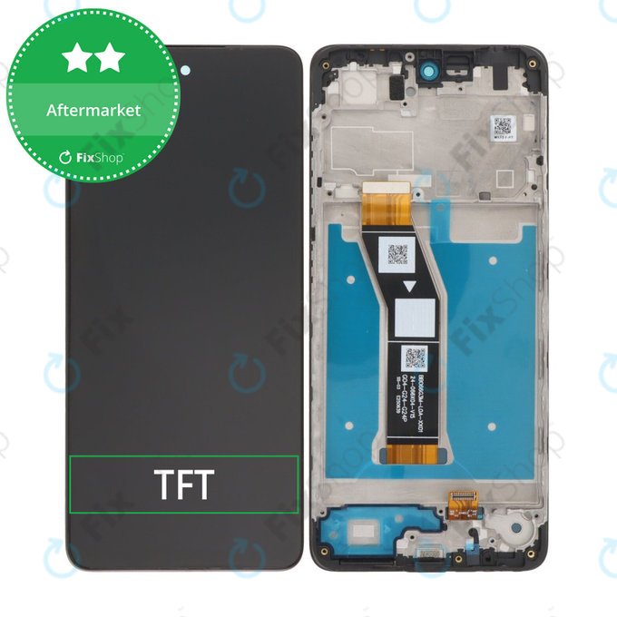 Дисплей за Motorola Moto G04, Black, Тъчскрийн с рамка