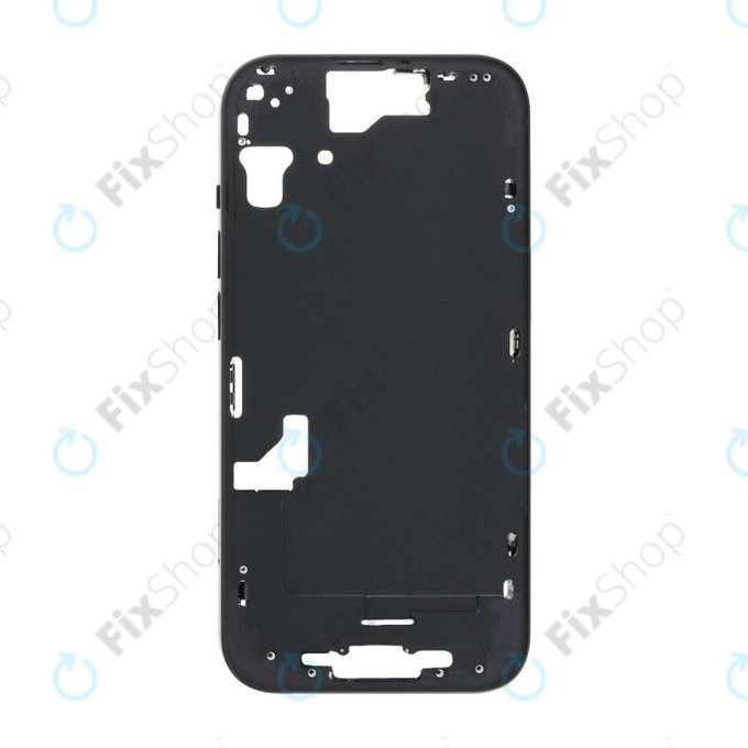 Средна рамка за iPhone 15, черен, Black,