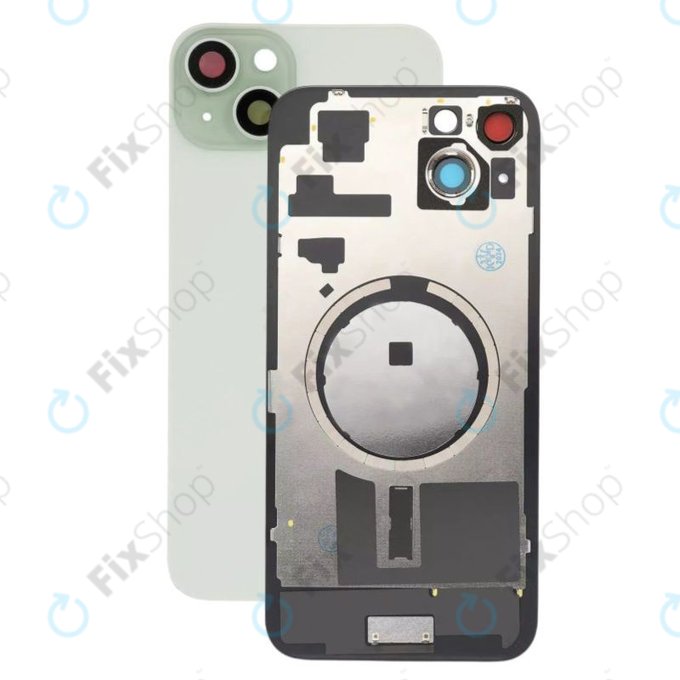 задния капак с обектив на камерата за iPhone 15 Plus, зелен, Green