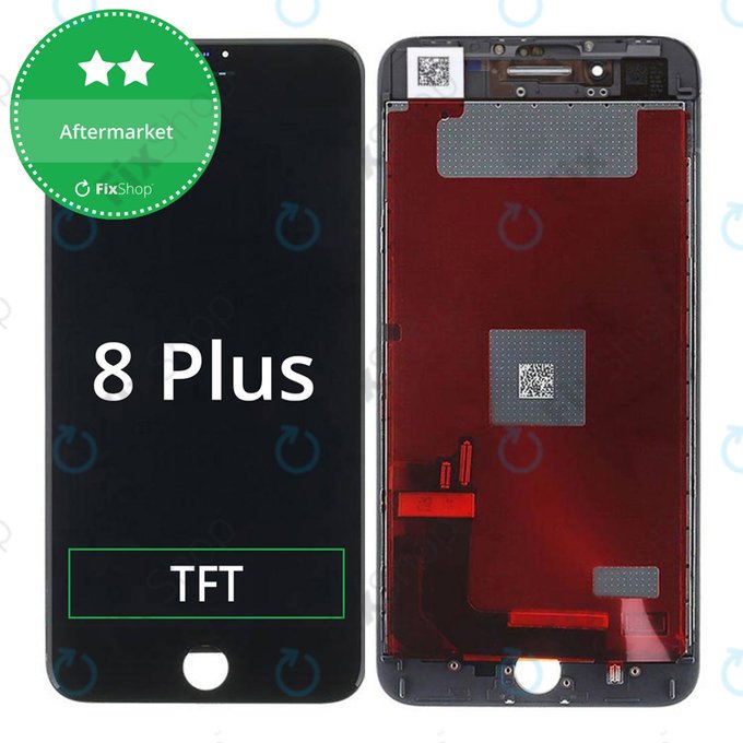 Дисплей за iPhone 8 Plus, Black, Тъчскрийн с рамка