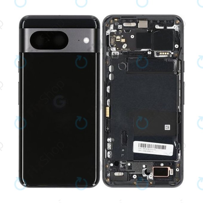 Заден капак за Google Pixel 8 GKWS6, G9BQD, Obsidian, G949-00563-01, Genuine Service Pack