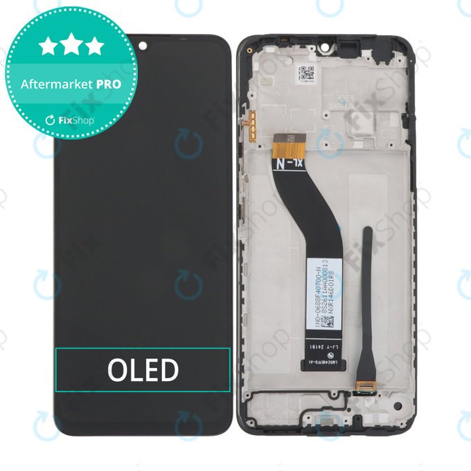 Дисплей OLED за Xiaomi Redmi 14C 4G, Poco C75, Midnight Black, Тъчскрийн с рамка