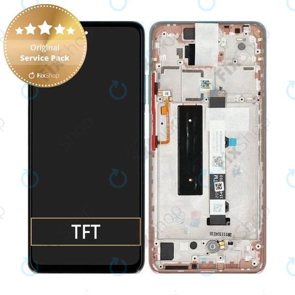 дисплей за Xiaomi Mi 10T Lite 5G, Тъчскрийн и рамка, 5600050J1700, Rose Gold Beach, Genuine Service Pack