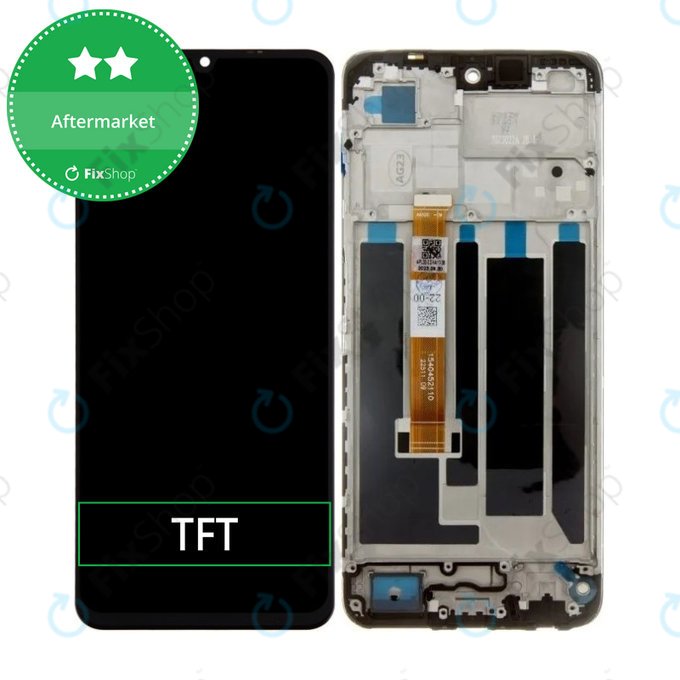 дисплей за Realme C53 RMX3760, Тъчскрийн и рамка, Mighty Black, TFT
