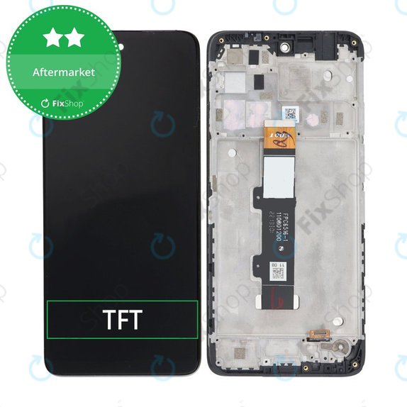 дисплей за Motorola Moto E32s, Тъчскрийн и рамка, Slate Grey, TFT