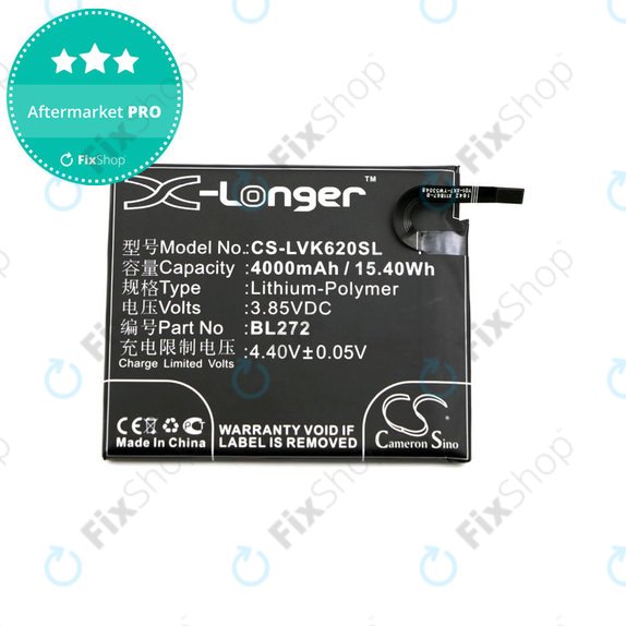 Батерия за Lenovo K6 Power, 4000mAh, Li-Pol, 3.85V, BL272, HQ