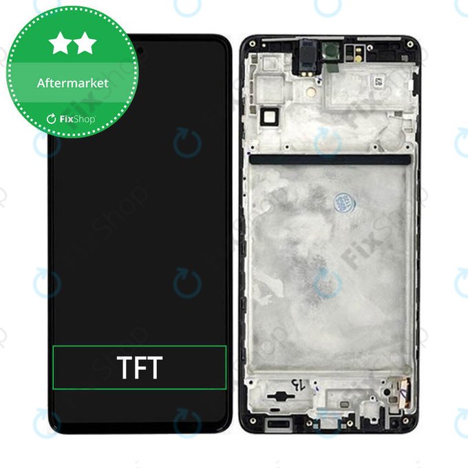 дисплей за Samsung M53 5G M536B, Тъчскрийн и рамка, черен, Black, TFT