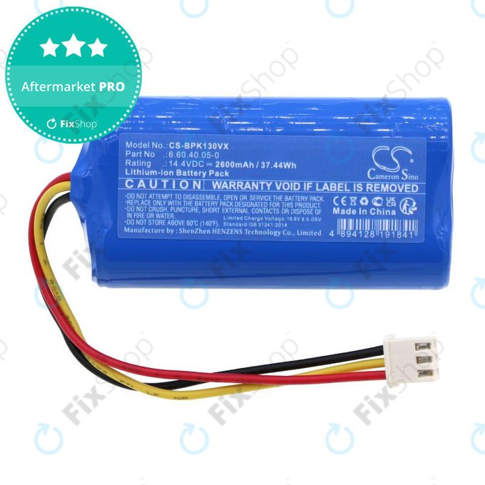 Батерия за Evolveo RoboTrex H9, Midea M4, Blaupunkt XPOWER+, 2600mAh, Li-Ion, 14.4V, 6.60.40.05-0, HQ