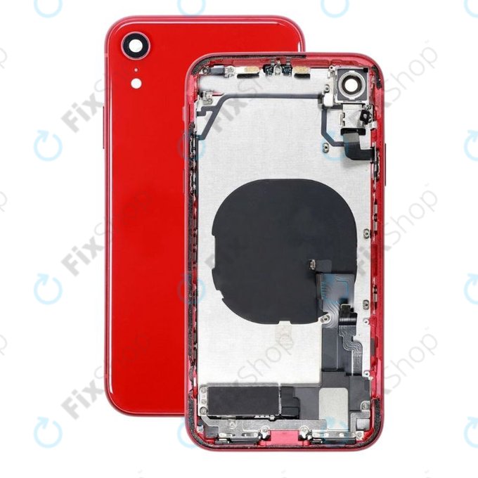 Заден калъф със малки части за iPhone XR, червен, Red
