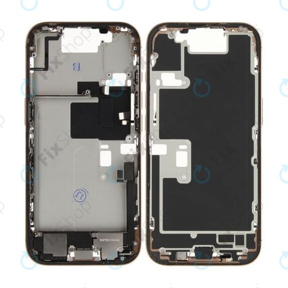 Средна рамка с бутон за включване и бутони за сила на звука за iPhone 16 Pro, Desert Titanium