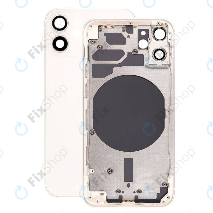 Заден калъф за iPhone 12 Mini, бял, White