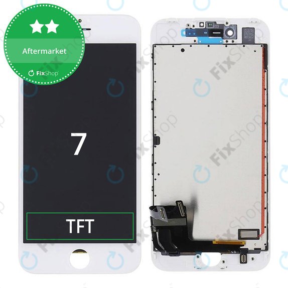 Дисплей за iPhone 7, White, Тъчскрийн с рамка