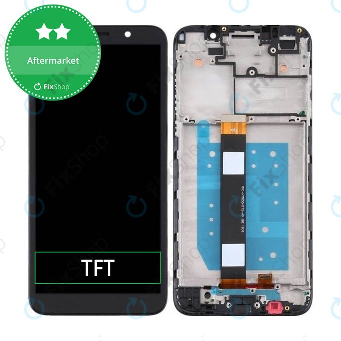 дисплей за Motorola Moto E6 Play, Тъчскрийн и рамка, черен, Black, TFT