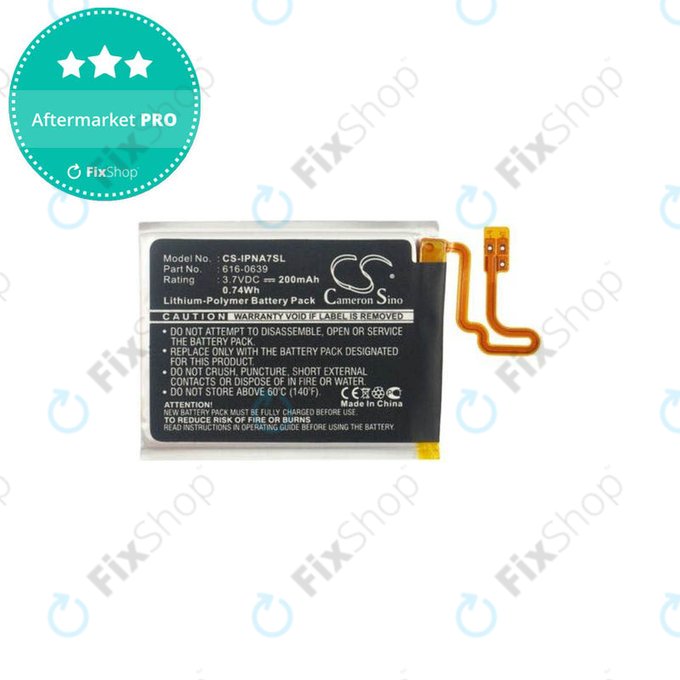 Батерия за Apple iPod Nano (7th Gen), 616-0639, 200mAh, HQ